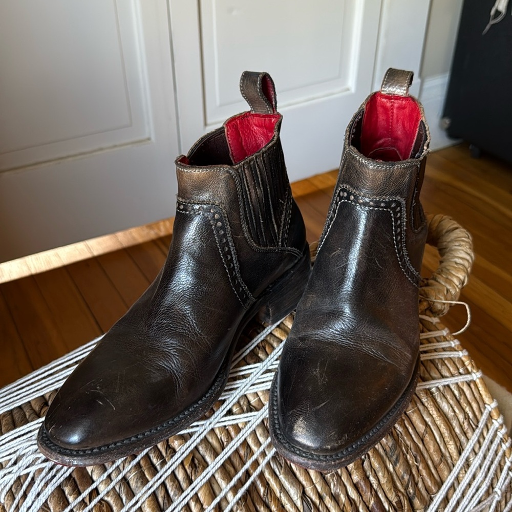 Women’s Bed Stu distressed Leather Ankle Boots